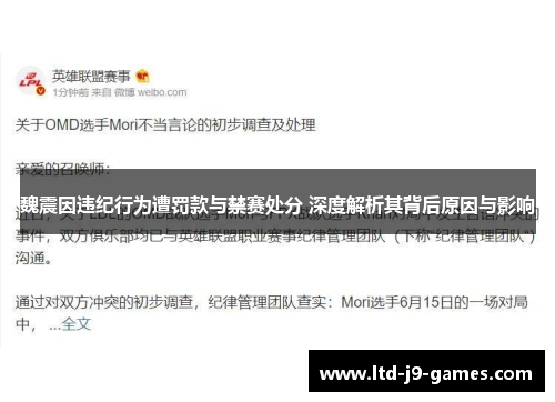 魏震因违纪行为遭罚款与禁赛处分 深度解析其背后原因与影响 魏震因违纪行为遭罚款与禁赛处分 深度解析其背后原因与影响